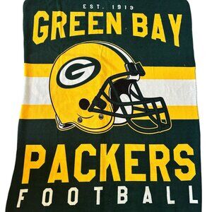 NFL Green Bay Packers Large Soft Fleece Throw Blanket 48" X 60"